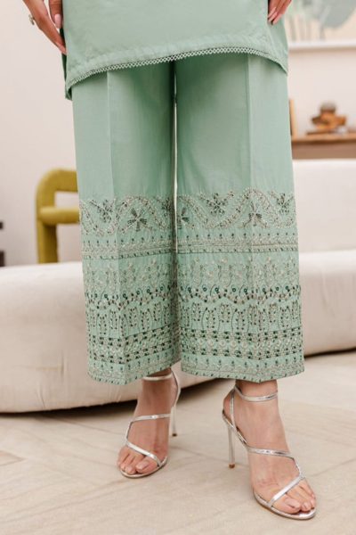 Heer Ready to Wear Embroidered 2-Piece Dress – Mint - Image 3