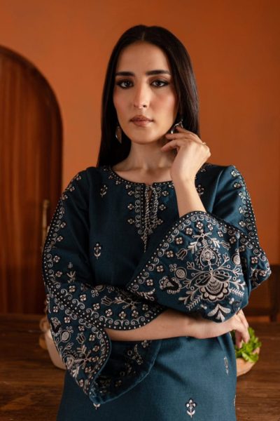 Heer Ready to Wear Embroidered 2-Piece Dress – zinc - Image 2